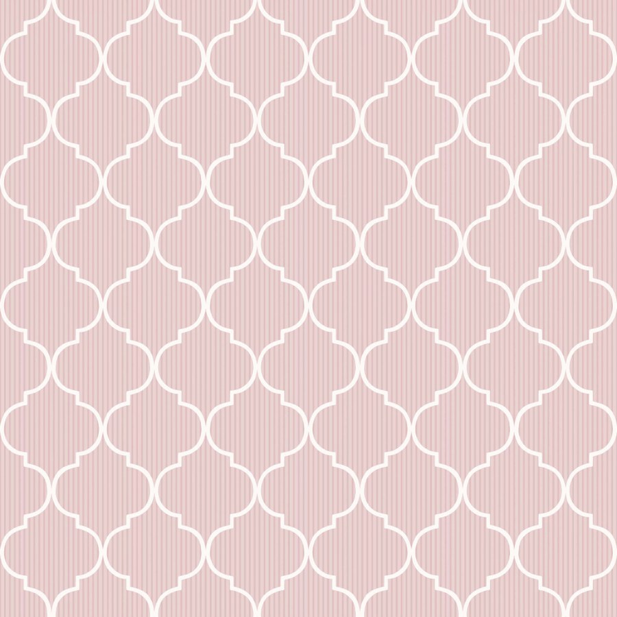 Růžová vliesová tapeta na zeď s bílými ornamenty, 84019, Blooming Garden, Cristiana Masi by Parato - Vliesové tapety