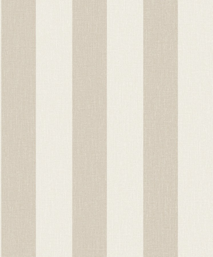 Béžová vliesová tapeta na zeď s pruhy, imitace látky, AT4005, Atmosphere, Grandeco - Vliesové tapety
