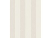 Krémová vliesová tapeta na zeď s pruhy, imitace látky, AT4002, Atmosphere, Grandeco
