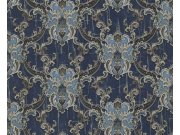 Luxusní modro-zlatá vliesová tapeta, zámecké ornamenty, 86065, Valentin Yudashkin 5, Emiliana Parati