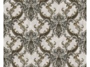Luxusní stříbrno-hnědá vliesová tapeta, zámecké ornamenty, 86061, Valentin Yudashkin 5, Emiliana Parati