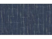 Luxusní modro-zlatá vliesová tapeta, imitace popraskané omítky, 86048, Valentin Yudashkin 5, Emiliana Parati