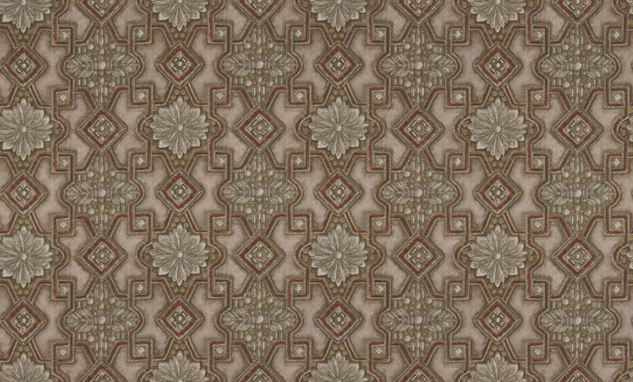 Luxusní stříbrno-vínová vliesová tapeta s ornamenty, 86008, Valentin Yudashkin 5, Emiliana Parati - Vliesové tapety