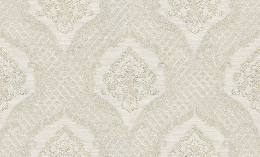 Luxusní bílo-zlatá zámecká vliesová tapeta na zeď, GF62044, Gianfranco Ferre´Home N.3, Emiliana Parati - Vliesové tapety