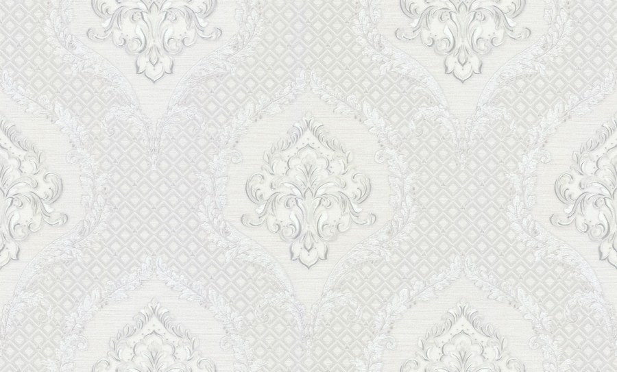 Luxusní bílo-stříbrná zámecká vliesová tapeta na zeď, GF62042, Gianfranco Ferre´Home N.3, Emiliana Parati - Vliesové tapety