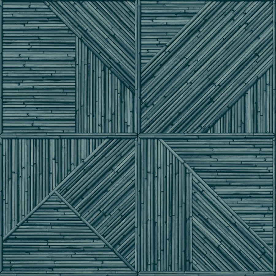 Vliesová tapeta na zeď, modrá, imitace štípaný bambus, JF2402, Botanica, Geometry, Vavex - Vliesové tapety
