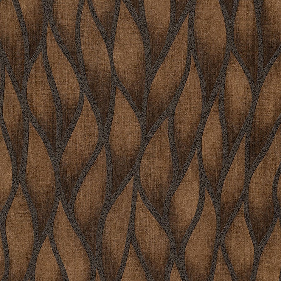 Vliesová tapeta na zeď, bronzová, Vlnky, listy, GT3103, Vavex 2022 - Vliesové tapety