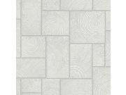 Šedo-bílá vliesová tapeta na zeď, imitace dřeva, dřevěného obkladu 33226, Natural Opulence, Marburg 