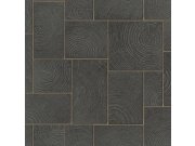 Černá vliesová tapeta na zeď, imitace dřeva, dřevěného obkladu 33223, Natural Opulence, Marburg 