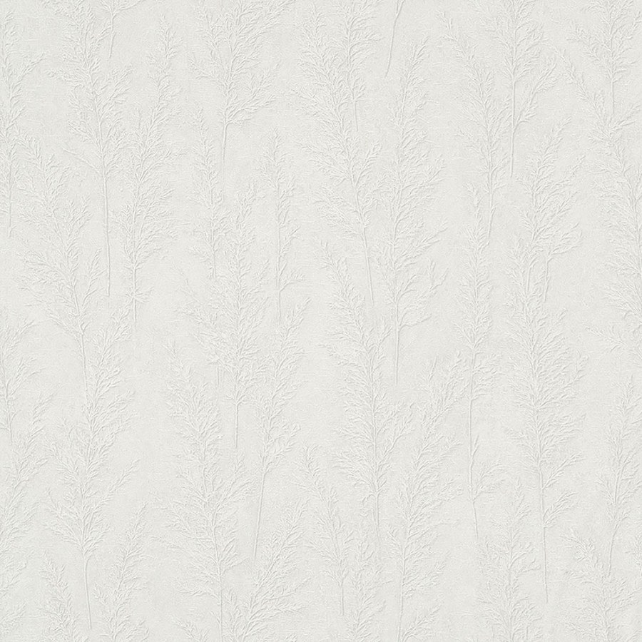 Luxusní bílá tapeta na zeď, stébla trávy 33214, Natural Opulence, Marburg - Tapety na zeď