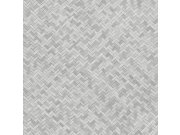 Luxusní šedá vliesová tapeta na zeď, imitace rohože 33314, Botanica, Marburg 