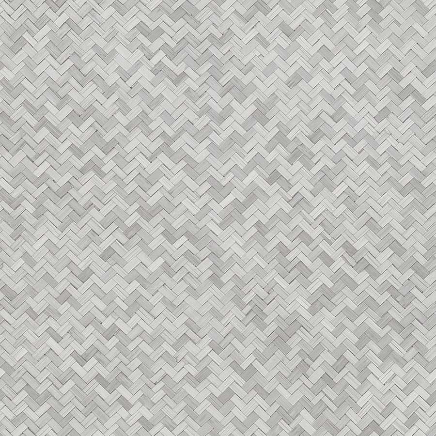 Luxusní šedá vliesová tapeta na zeď, imitace rohože 33314, Botanica, Marburg 