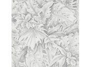 Tapety Yara Marburg - Luxusní šedá vliesová tapeta s listy 33308, Botanica, Marburg Luxusní šedá vliesová tapeta s listy 33308, Botanica, Marburg