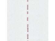 Tapety Yara Tapety dle materiálu Vliesové tapety - Bílo-šedá vliesová tapeta na zeď, červené pruhy UC51008, Unconventional 2, Emiliana Parati Bílo-šedá vliesová tapeta na zeď, červené pruhy UC51008, Unconventional 2, Emiliana Parati