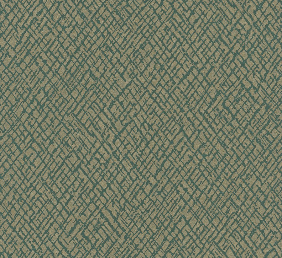 Zelenozlatá vliesová tapeta s vinylovým povrchem 33716, Papis Loveday, Marburg - Vliesové tapety