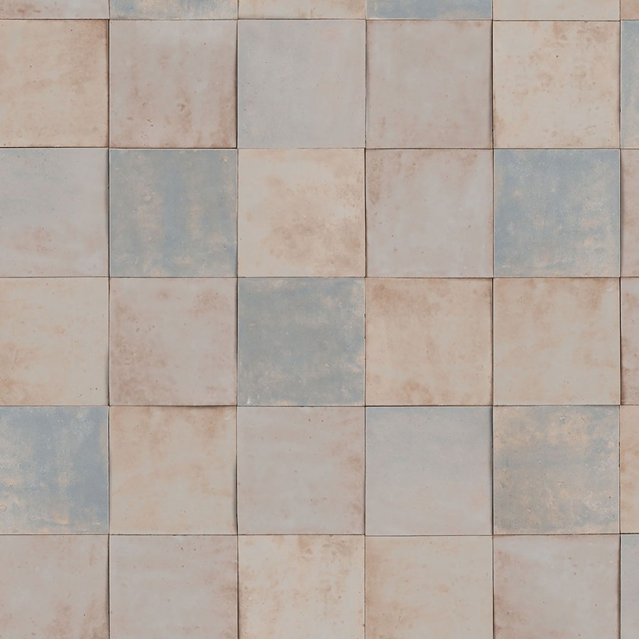 Hnědo-modrá geometrická vliesová tapeta s vinylovým povrchem 45710 Zellige, Marburg - Vliesové tapety