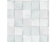 Šedá geometrická vliesová tapeta s vinylovým povrchem 45716 Zellige, Marburg