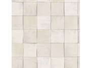 Šedo-krémová geometrická vliesová tapeta s vinylovým povrchem 45703 Zellige, Marburg