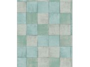 Geometrická vliesová tapeta na zeď, zelená, imitace obkladů, 45719, Naomi, Marburg