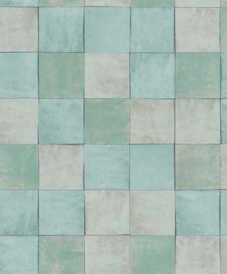 Tapety Yara - Marburg - Geometrická vliesová tapeta na zeď, zelená, imitace obkladů, 45719, Naomi, Marburg Geometrická vliesová tapeta na zeď, zelená, imitace obkladů, 45719, Naomi, Marburg - Marburg