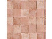 Béžovo-růžová geometrická vliesová tapeta s vinylovým povrchem 45704 Zellige, Marburg