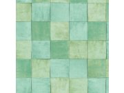 Zelená geometrická vliesová tapeta s vinylovým povrchem 45723 Zellige, Marburg