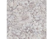 Luxusní šedo-růžová vliesová tapeta s květinami 33954, Botanica, Marburg 