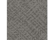 Luxusní šedo-černá vliesová tapeta na zeď, imitace rohože 33310, Botanica, Marburg 