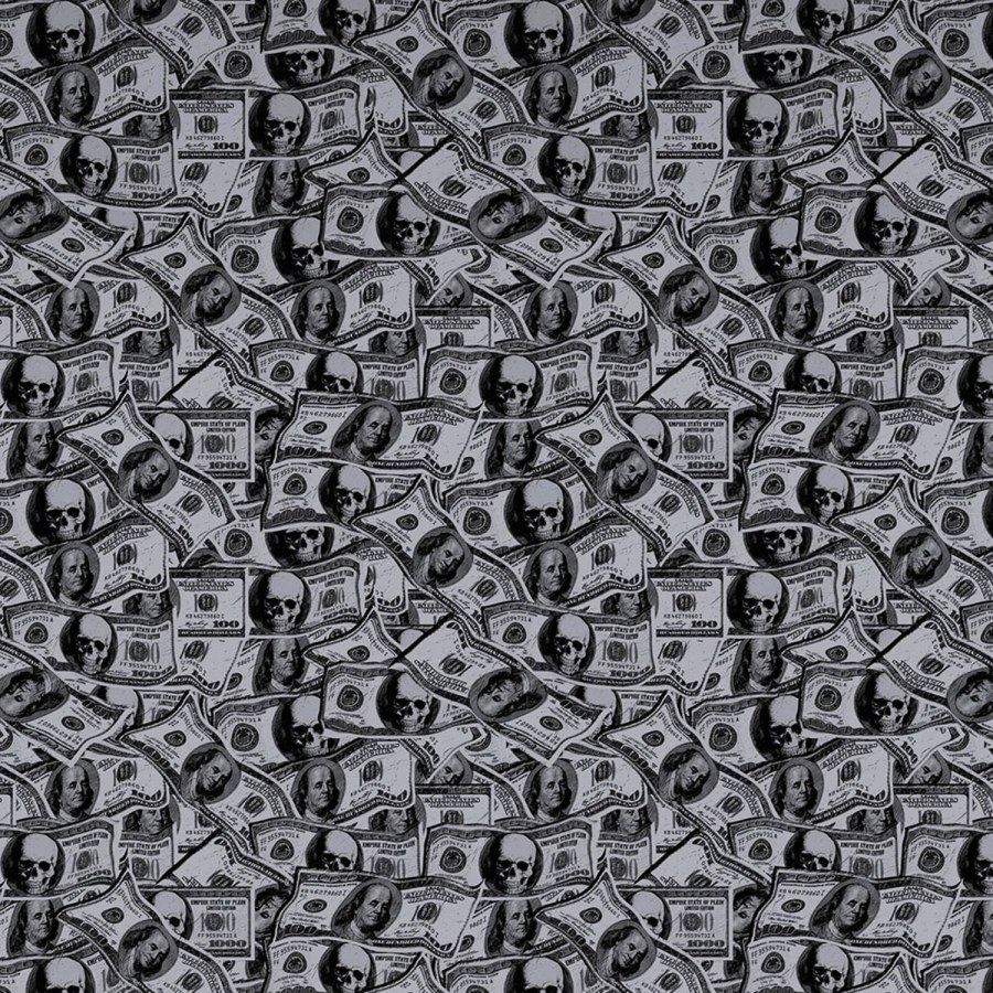 Šedá obrazová vliesová tapeta s bankovkami Z8088 Philipp Plein, Zambaiti Parati - Vliesové tapety