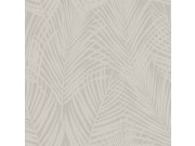 Metalická béžová vliesová tapeta, matné palmové listy 347743, City Chic, Origin 