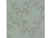 Zelená vliesová tapeta na zeď, metalické listy bambusu 347736, City Chic, Origin 