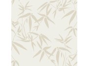 Tapety Yara Tapety na zeď - Krémová vliesová tapeta na zeď, metalické listy bambusu 347735, City Chic, Origin Krémová vliesová tapeta na zeď, metalické listy bambusu 347735, City Chic, Origin