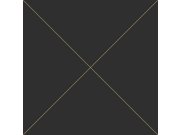 Černá vliesová tapeta, zlaté obrysy čtverců 347719, City Chic, Origin 