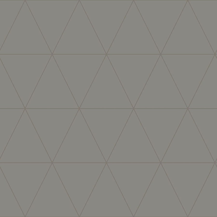 Šedá vliesová tapeta, metalické obrysy trojúhelníků 347716, City Chic, Origin - Tapety na zeď