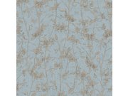 Modrá vliesová tapeta s lístky MO22874, Moments, Decoprint