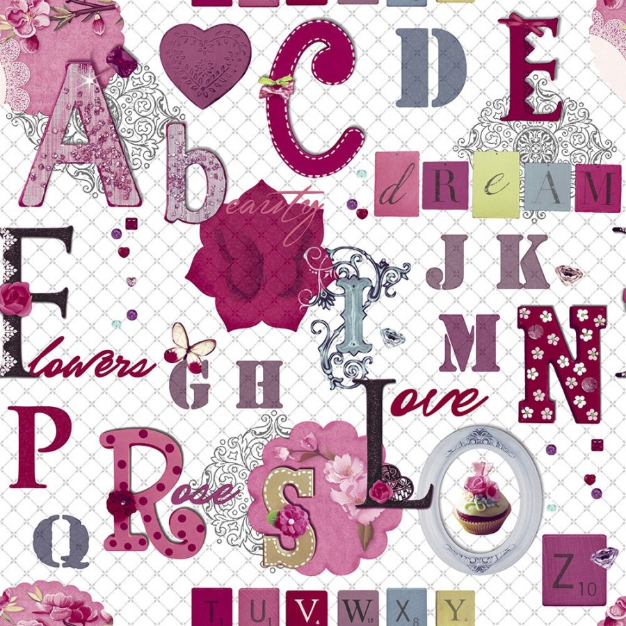 VÝPRODEJ Pestrá dívčí vliesová tapeta na zeď WU20690, What´s Up 2, Decoprint - Tapety na zeď