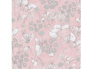 Růžová vliesová tapeta s rostlinnými motivy 383560, Rice 2, Eijffinger