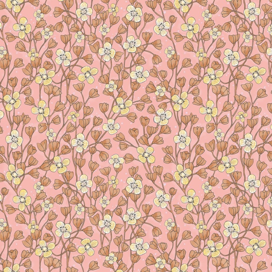 Tapety Yara - Tapety na zeď - Růžová vliesová tapeta s romantickými květinami 383532, Rice 2, Eijffinger Růžová vliesová tapeta s romantickými květinami 383532, Rice 2, Eijffinger - Tapety na zeď