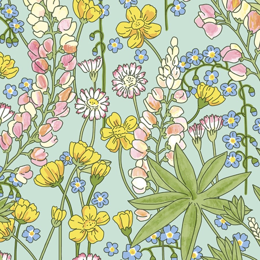 Vliesová tapeta s lučním kvítím 383502, Rice 2, Eijffinger - Tapety na zeď