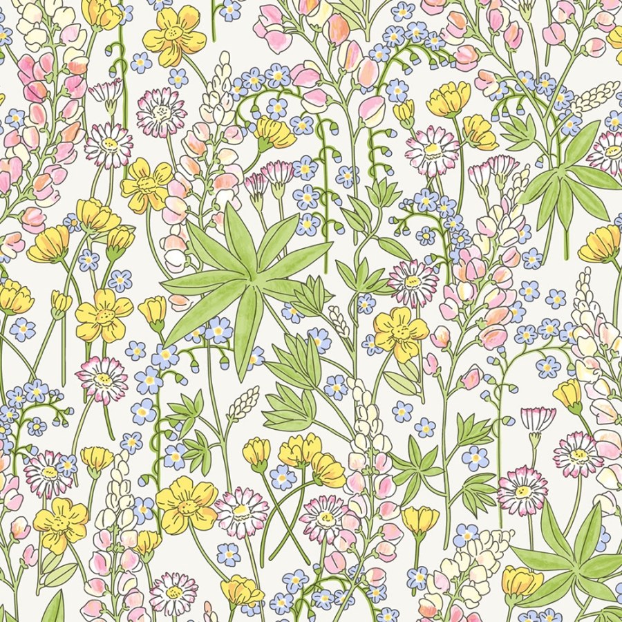Vliesová tapeta s lučními květinami 383500, Rice 2, Eijffinger - Tapety na zeď