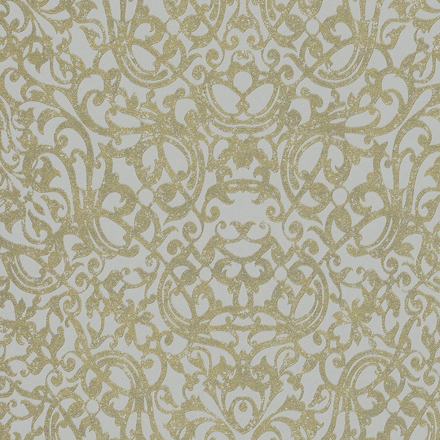 Zelená vliesová tapeta se zlatými ornamenty 382502, Stature, Eijffinger - Tapety na zeď