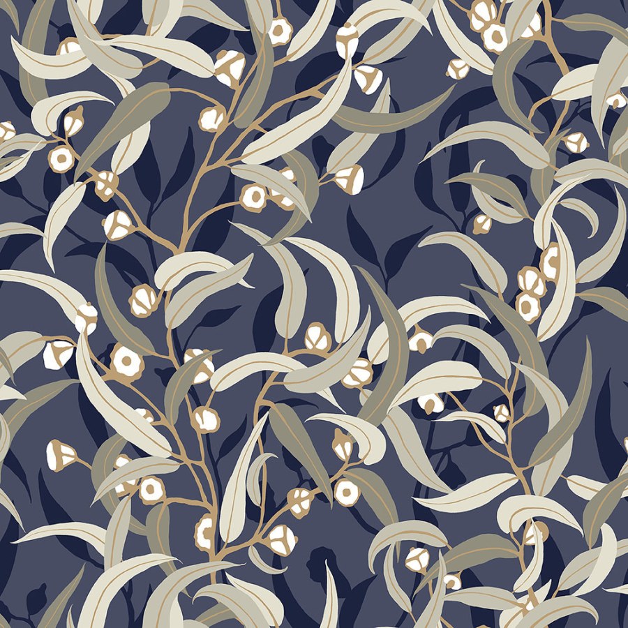 Vliesová tapeta s listy a větvičkami DA23274, Daimon, Decoprint - Tapety na zeď