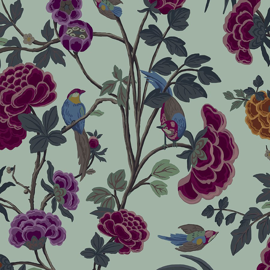 Vliesová květinová tapeta Ptáčci, větvičky DA23242, Daimon, Decoprint - Tapety na zeď