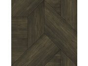 Hnědo-černá geometrická vliesová tapeta na zeď, imitace obkladu, RE25183, Reflect, Decoprint