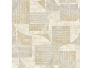 Tapety Yara Tapety dle materiálu Vliesové tapety - Šedo-okrová geometrická vliesová tapeta na zeď, RE25161, Reflect, Decoprint Šedo-okrová geometrická vliesová tapeta na zeď, RE25161, Reflect, Decoprint