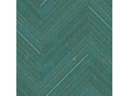 Vliesová tapeta na zeď, zelená, imitace látky, pruhy, NHW1020, Perla, Decoprint