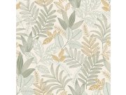 Béžovo-zelená vliesová tapeta s listy, AL26294, Allure, Decoprint