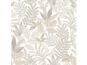 Šedo-béžová vliesová tapeta s listy, AL26290, Allure, Decoprint