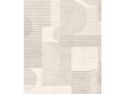 Bílo-šedá geometrická vliesová tapeta na zeď, AL26280, Allure, Decoprint