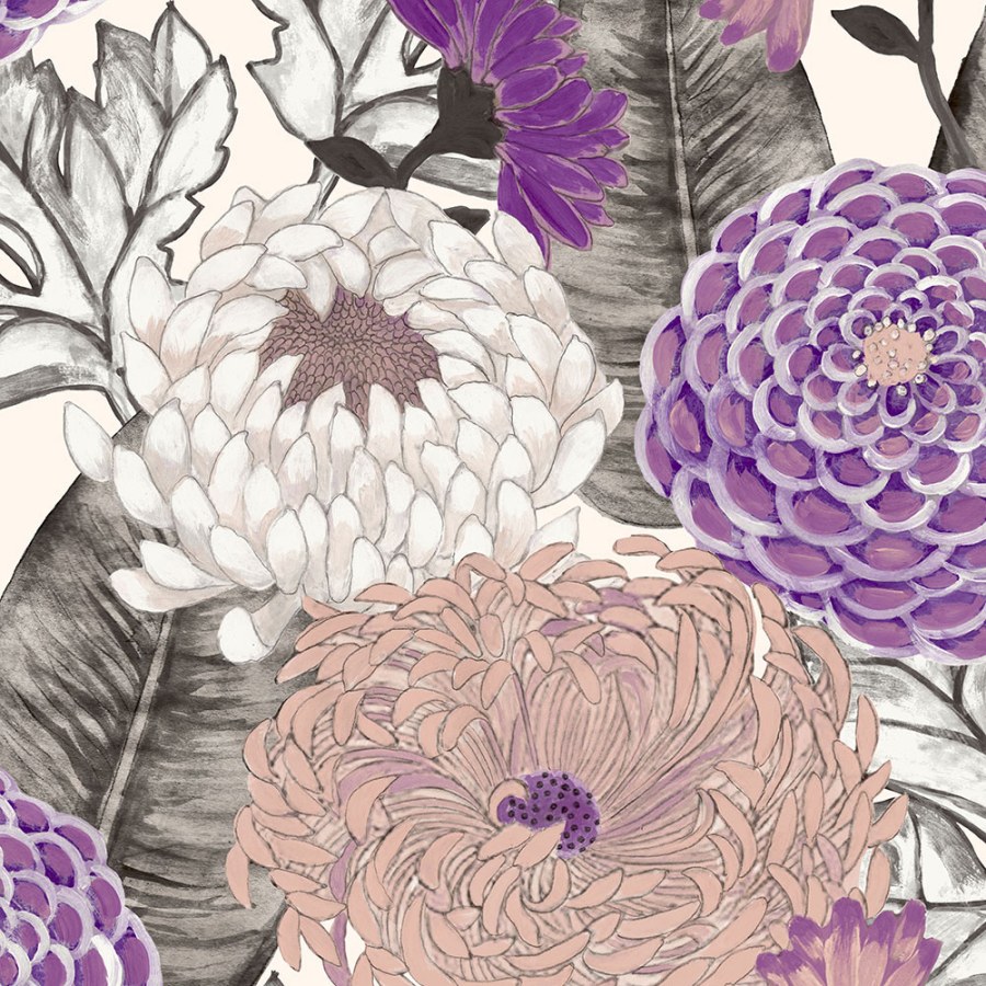 Květinová vliesová tapeta s vinylem BR24033, Breeze, Decoprint - Vliesové tapety